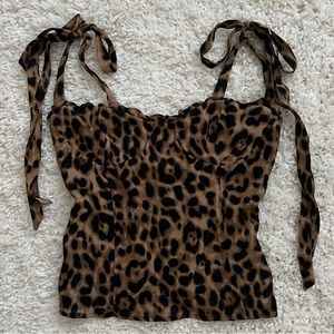 Reformation Leopard Print Blouse